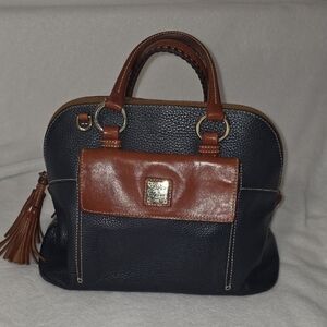 Dooney & Bourke Navy Leather Satchel